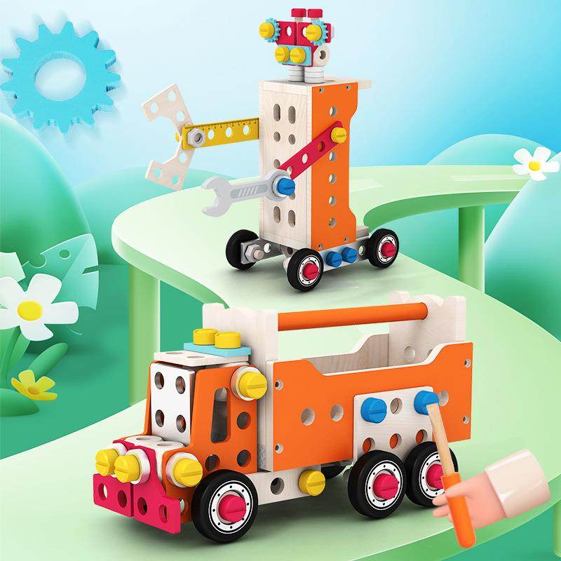 儿童拼插益智玩具多功能螺母拼装车创意拼搭锻炼逻辑思维拼装积木,基础建材,脚轮/万向轮,淘宝优惠券,粉丝福利购,淘宝优惠卷
