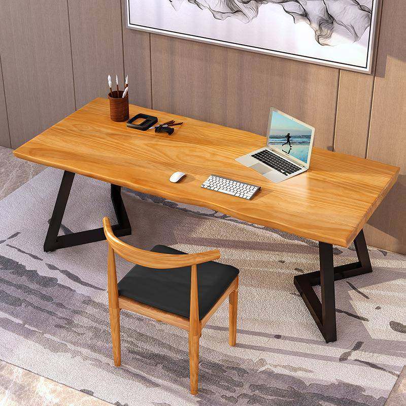 现代简约实木书桌办公室单人台式电脑桌椅家用书房办公桌写字台