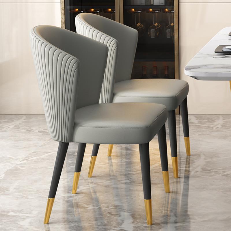 轻奢餐椅实木家用现代简约餐桌椅饭厅设计师意式极简北欧贝壳歺椅