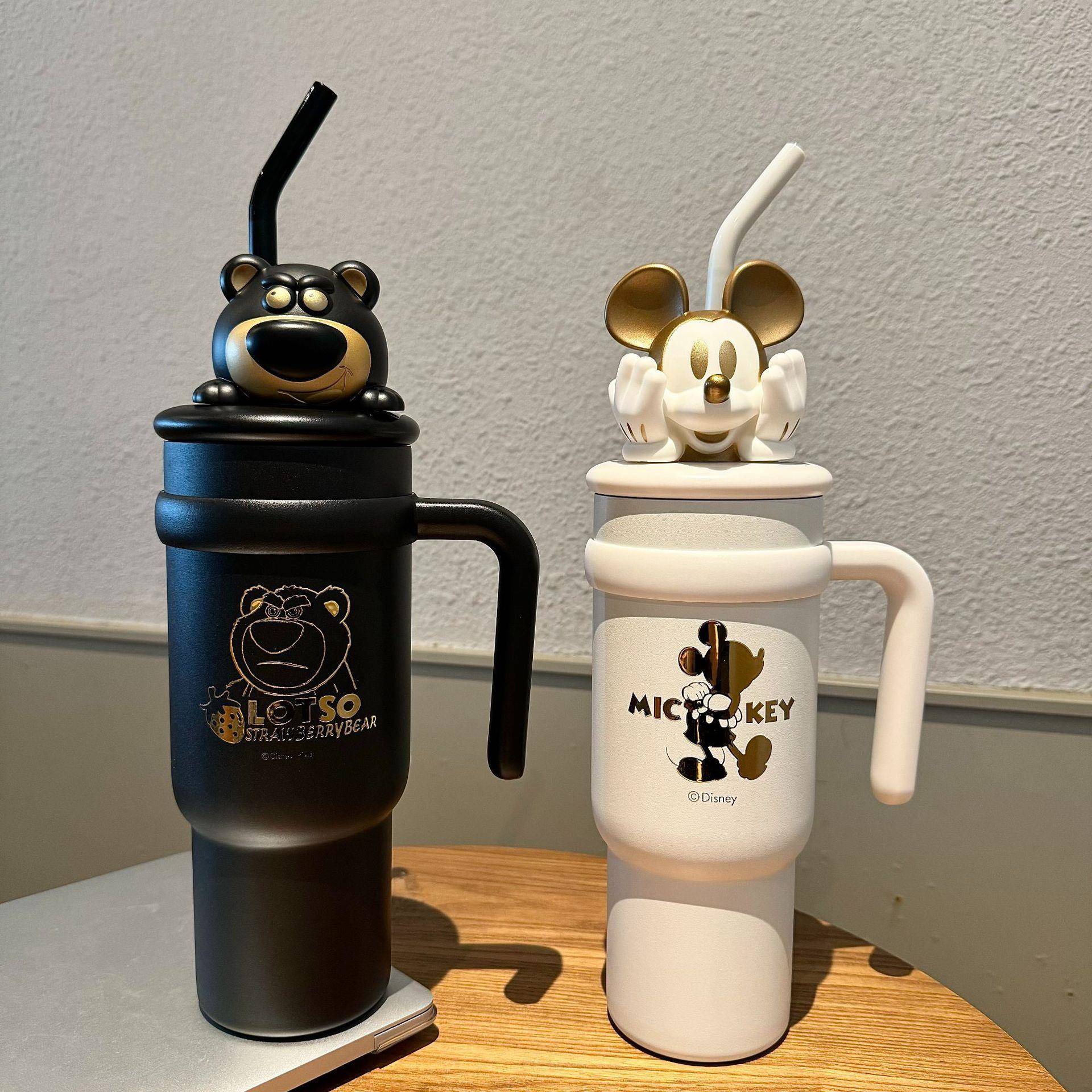 草莓熊梵星冰霸杯大容量直饮巨无霸防摔可爱卡通保温杯汽车吸管杯