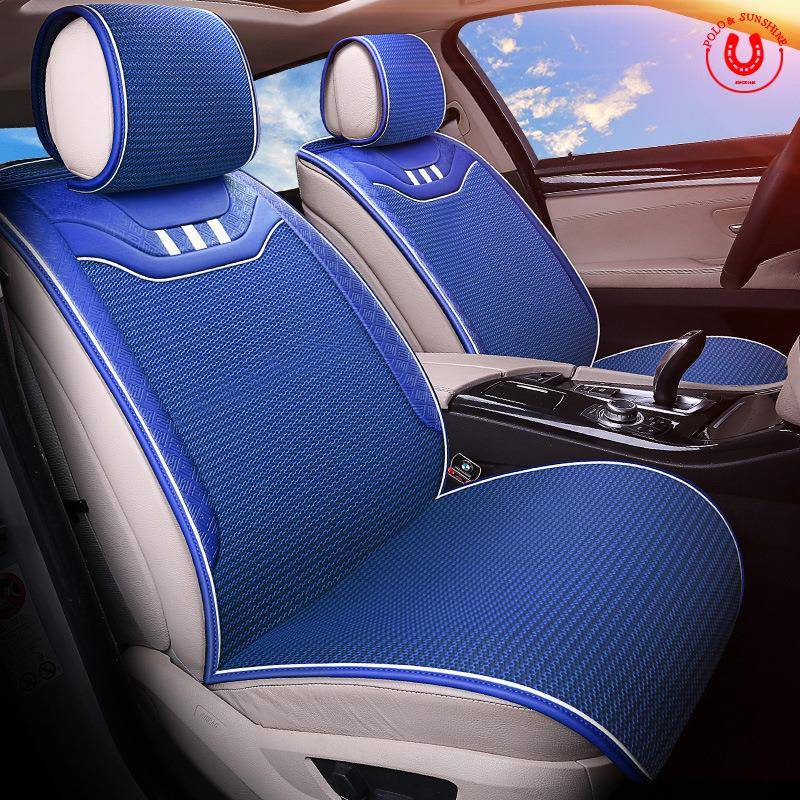 2024新款汽车座椅套四季通用免绑五座座垫简约透气轿车专用座套
