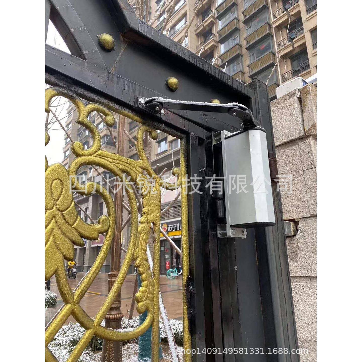 河南平顶山侧装曲臂开门机许昌刷卡电动开门器小区开门机