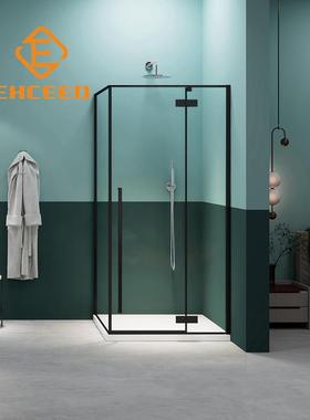 极窄淋浴房高端航空铝材铜合页推拉平开洗澡间浴室直销