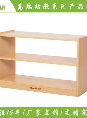幼儿园二层柜直角柜转角柜早教儿童收纳玩具柜实木托育弧形玩具柜