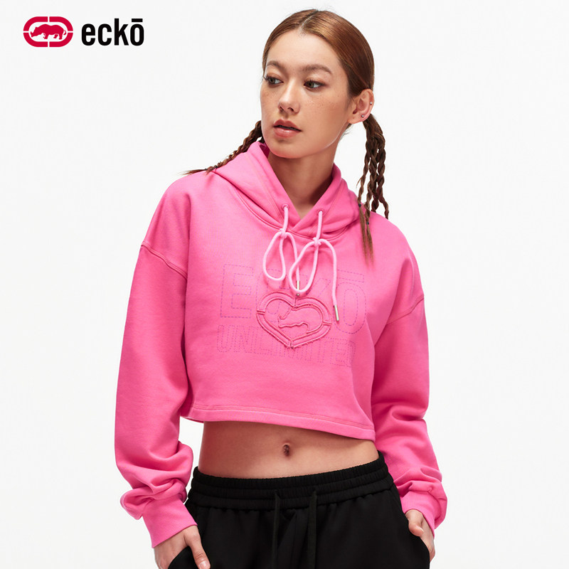 ecko红犀牛  爱心刺绣美式连帽短款运动女士卫衣2026春季新款外套,女装/女士精品,卫衣/绒衫,淘宝优惠券,粉丝福利购,淘宝优惠卷