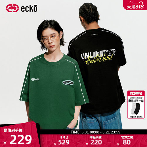 ecko红犀牛美式潮流纯棉短袖t恤