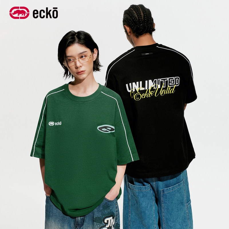 ecko红犀牛 美式潮流重磅纯棉短袖情侣t恤男女款2026夏季新款上衣