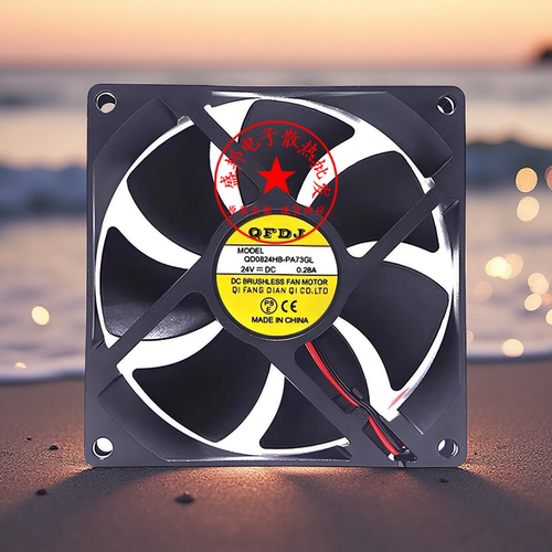 全新原装QFDJ QD0824HB-PA73GL 24V 0.28A8025 8CM 2线变频器风扇