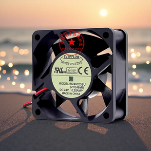 0.25A 24V 6CM 6025 变频器散热风 EVERFLOW 大风量 R246025BU