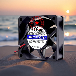12V 6025变频器静音风扇 0.23A JF0625B1H 双滚珠 台湾 jamicon