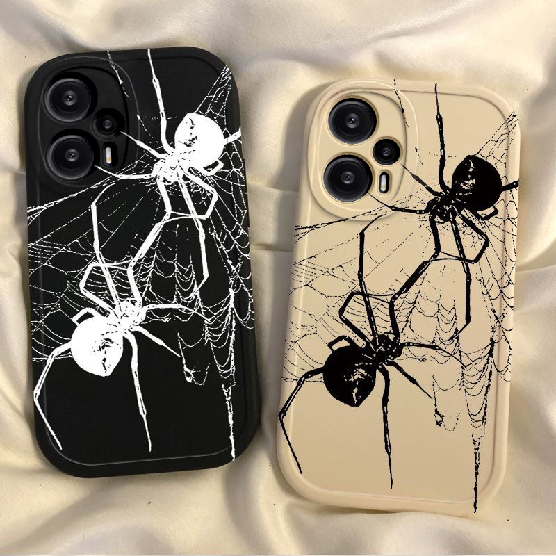 红米Note12Turbo手机壳黑白蜘蛛redminote小米Redmi保护套not软壳noto男nont硅胶trubo全包notet防摔n0te女5G