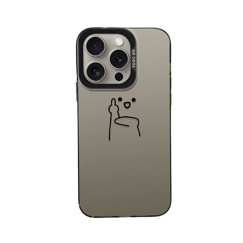 【小黑盒新品U先试用】弥鸿 路克行合作系列 竖中指 适用于iPhone15 ProMax手机壳