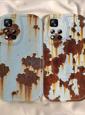 适用红米Note11Pro十手机壳RedmiNote115G套114G小米Redmi外壳noto液态nont硅胶not4G5G全包n0te防摔锈迹斑斑