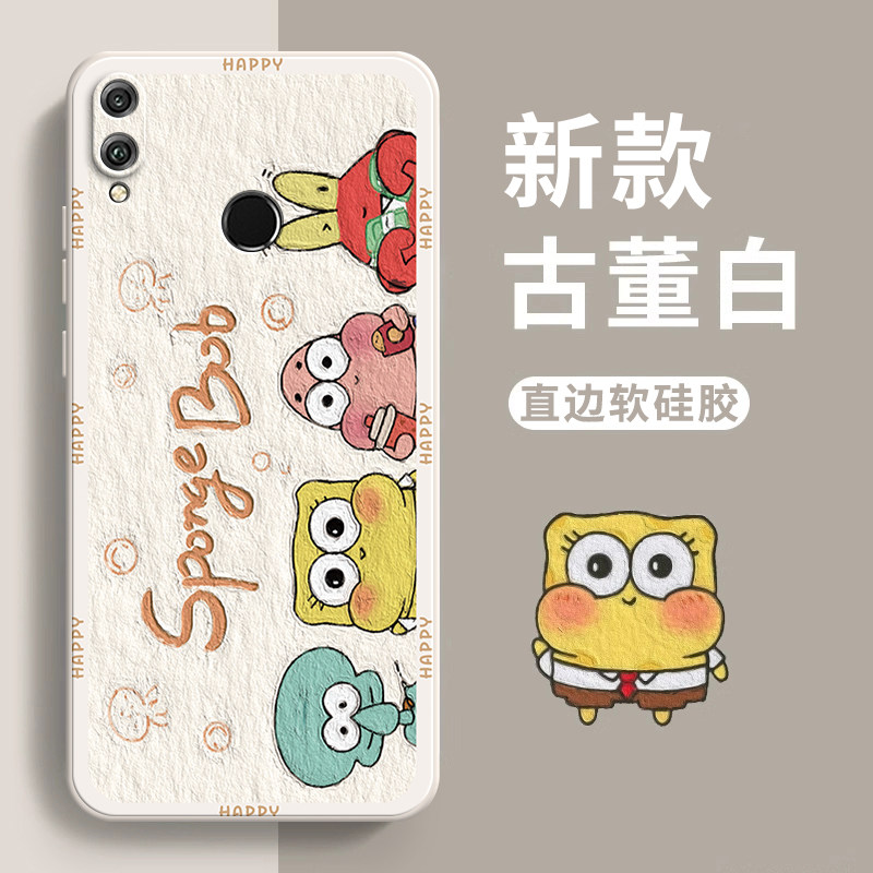 适用华为荣耀8x手机壳新款直边硅胶jsn一alooa套honor全包防摔al00a女全包边软壳潮八叉网红jsnalooa男钢化膜