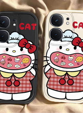 适用iqooneo9/8pro手机壳10新款vivoiqooneo5贪吃KT猫ipooneo6se全包防摔iq00neo7软硅胶icooneo3小众noe女生