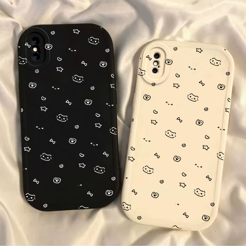 适用苹果XSMAX手机壳iPhoneXS全包防摔10xsmax软硅胶xmax保护套XR新款外壳MAX平果叉S带挂绳xmas星星猫咪2024图片