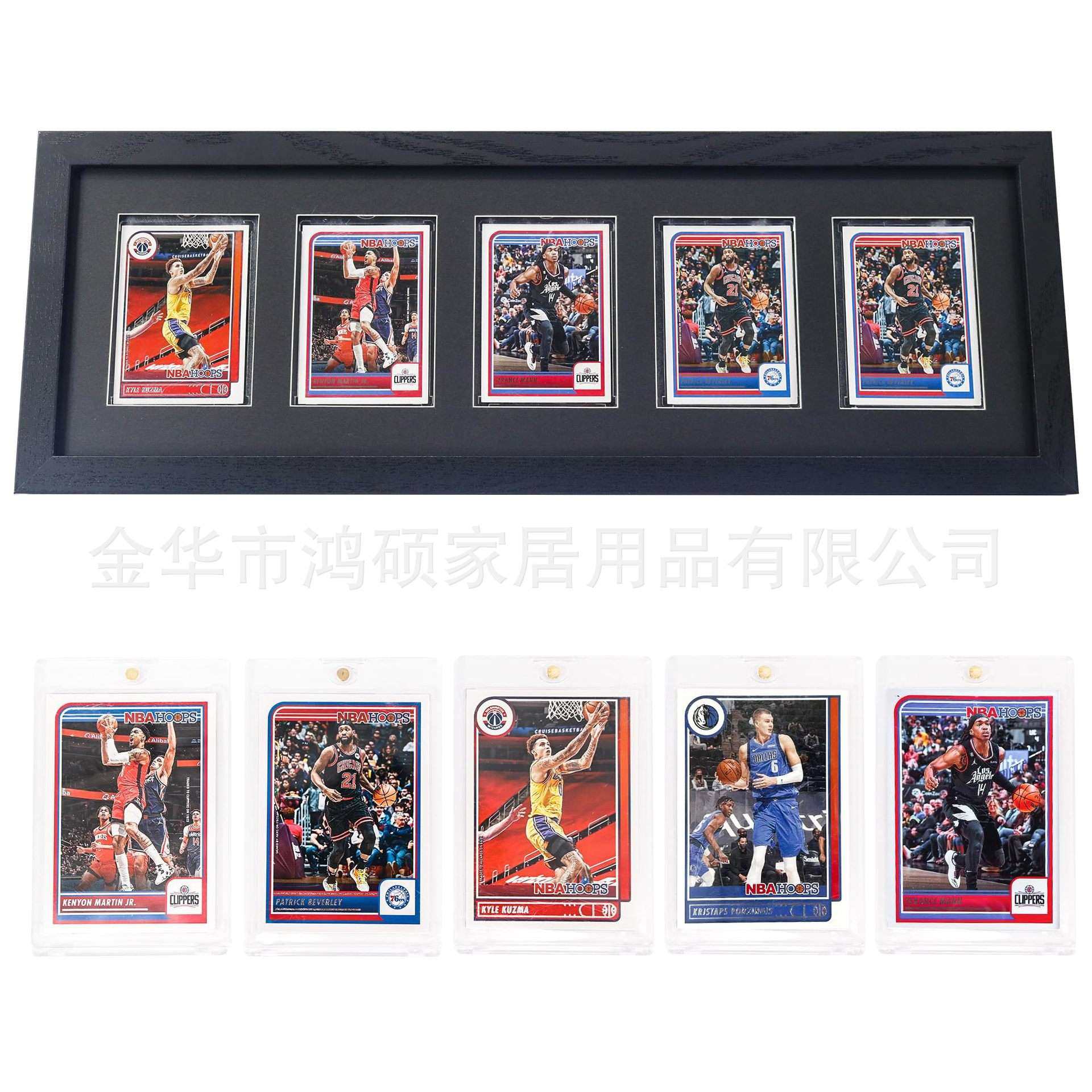 标准交易卡展示相框美式棒球卡装裱框篮球足球曲棍球卡收藏纪念框