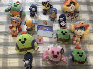 supercell荒野乱斗周边手办大合集 line friends联名手办