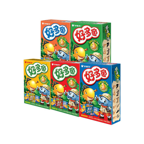 好丽友 好多鱼饼干零食品薯片条膨化33g