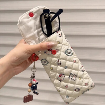 卡通kt便携太阳镜收纳眼镜袋布袋