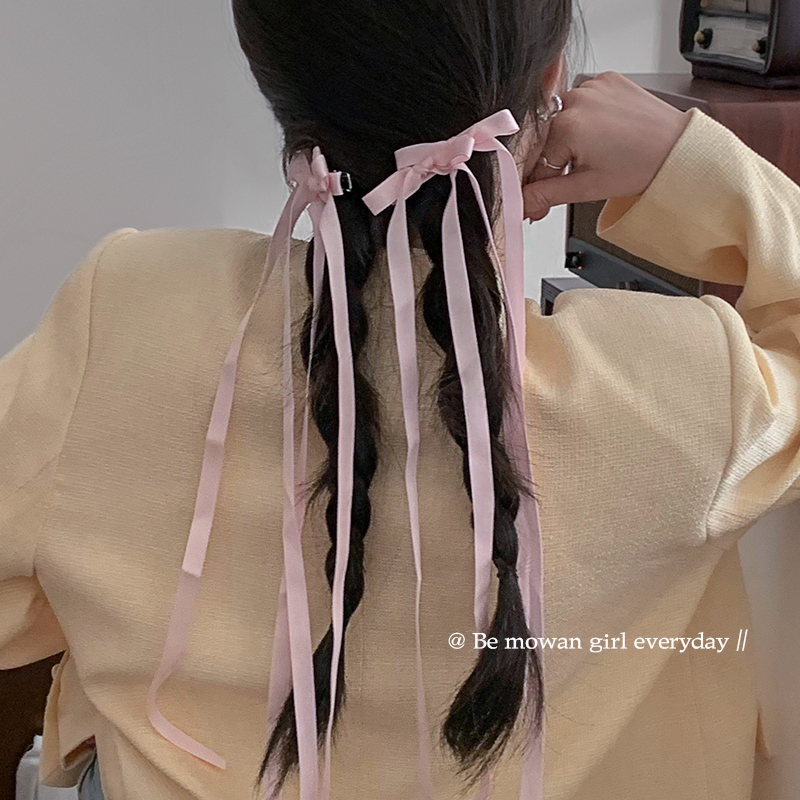 双马尾蝴蝶飘带发夹新款