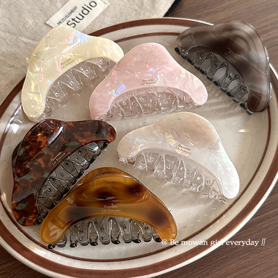 韩系醋酸人鱼姬发夹女后脑勺盘发