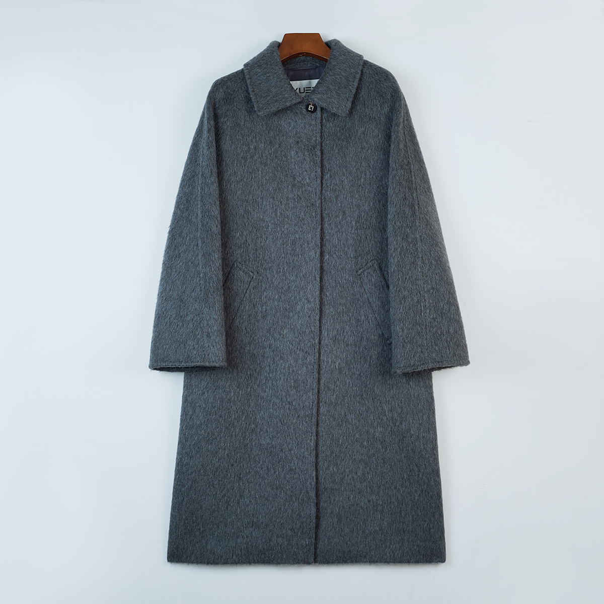 悦戎2025秋冬新款高端羊驼毛大衣女中长款苏力绒羊毛呢国风外套