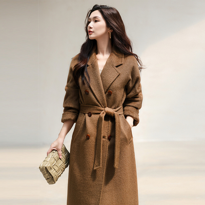 悦戎秘鲁进口苏力羊驼毛大衣