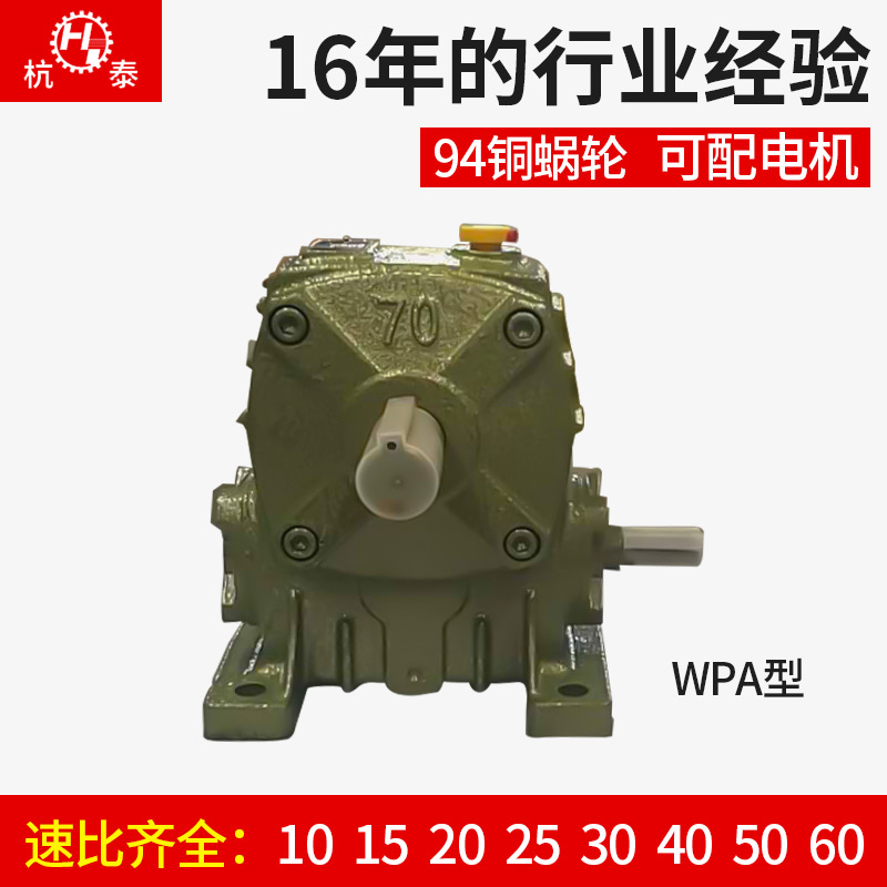 wpa蜗轮蜗杆减速机小型齿轮箱涡轮变速器大立式wpo搅拌卧式传动件