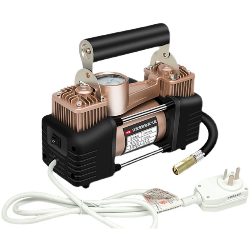 220v家用充气泵多功能便携式打气泵车载电动自动打气筒充气轿车车