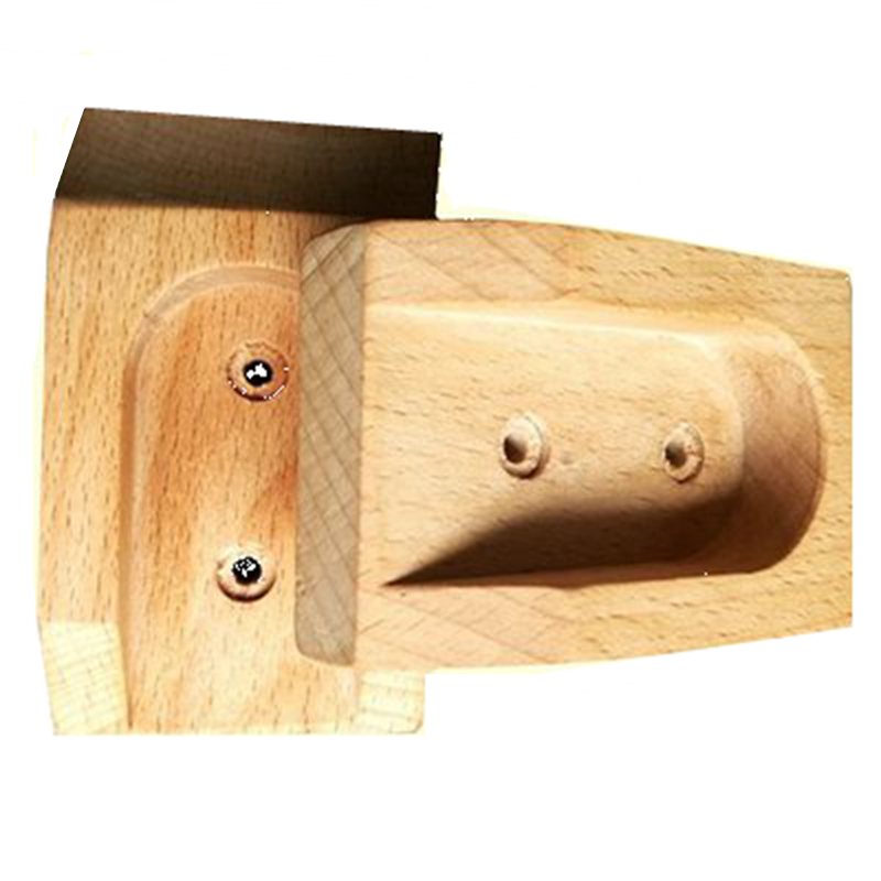 实木挂衣杆窗帘杆晾衣杆固定座配件顶装吊托香樟木榉木法兰衣柜用