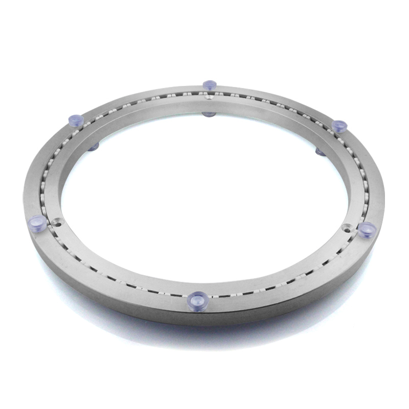 消音铝合金餐桌转盘圆桌转盘底座轴承木质大理石玻璃轨道600mm