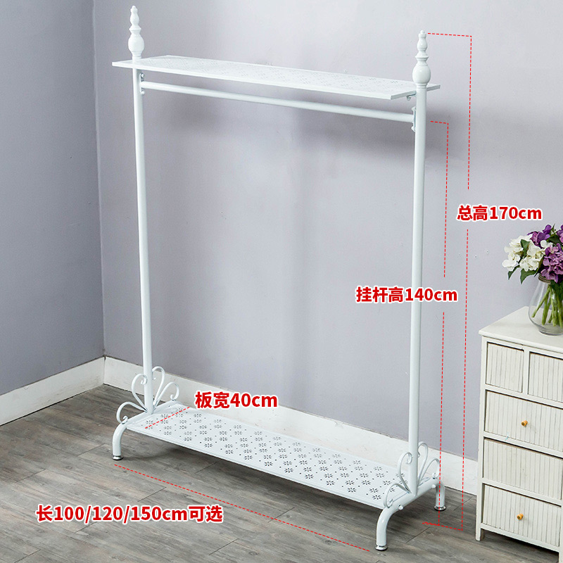 简易晾衣架落地单杆式家用卧室置物架室内阳台铁晒衣架房间挂衣架