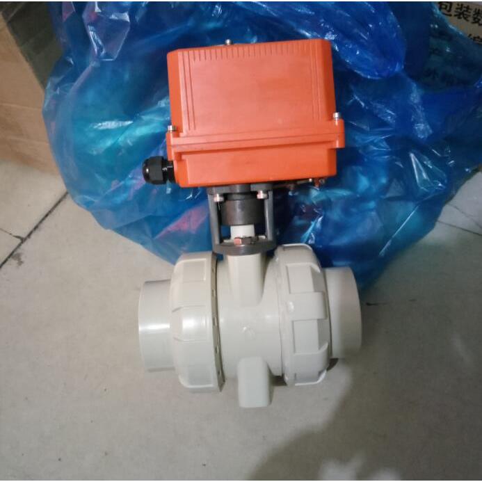 PP电动阀门 PPH电动球阀 电动活接球阀 承插热熔球阀DN15--DN50