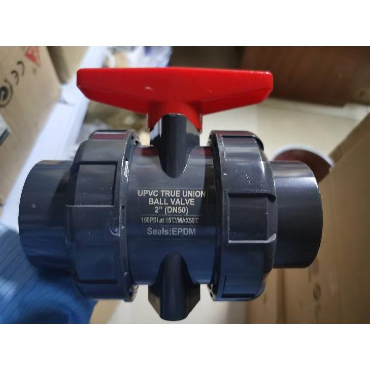 PVC球阀UPVC双活接球阀双由令球阀开关阀门32 40 50 63 75 90 110