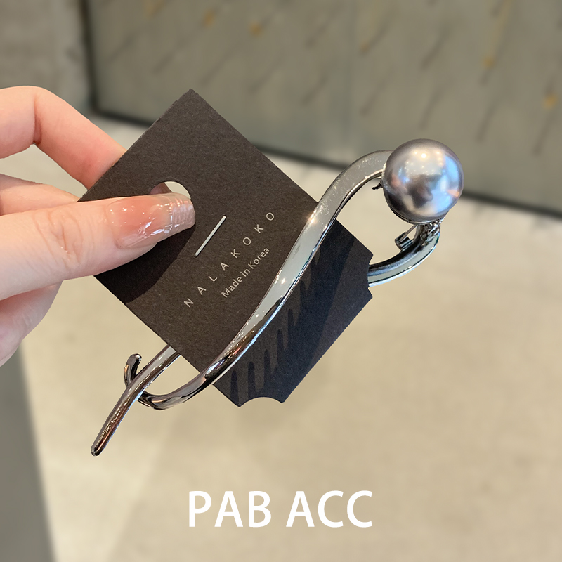 扭扭夹合金韩系珍珠顶夹