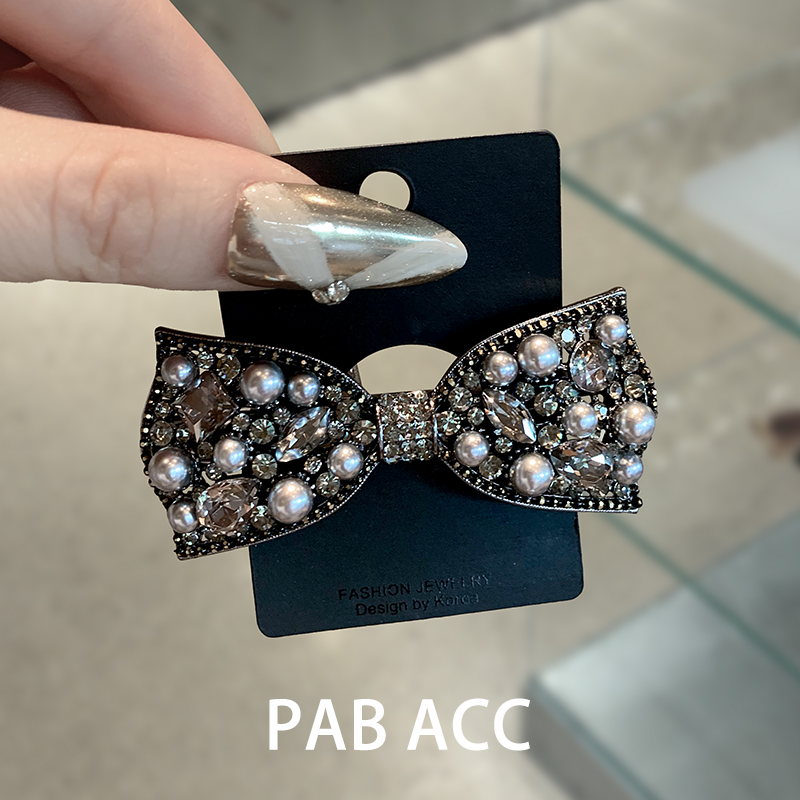 鸭嘴夹合金韩系蝴蝶结边夹