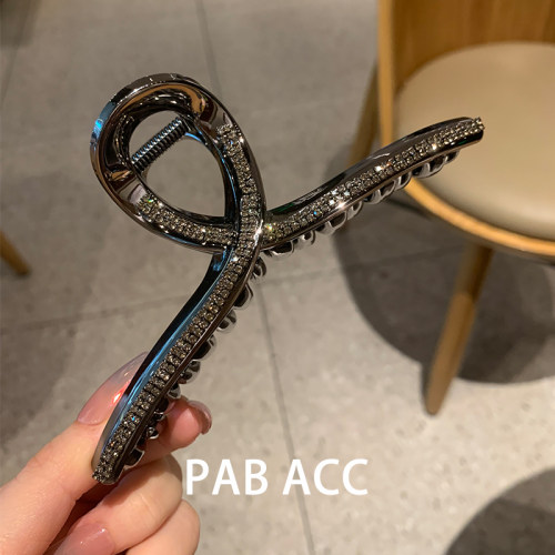 鲨鱼夹合金日韩水钻抓夹