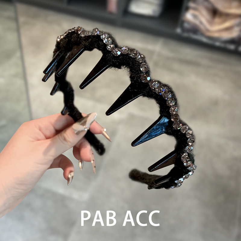 发箍布艺日韩水钻波浪头箍