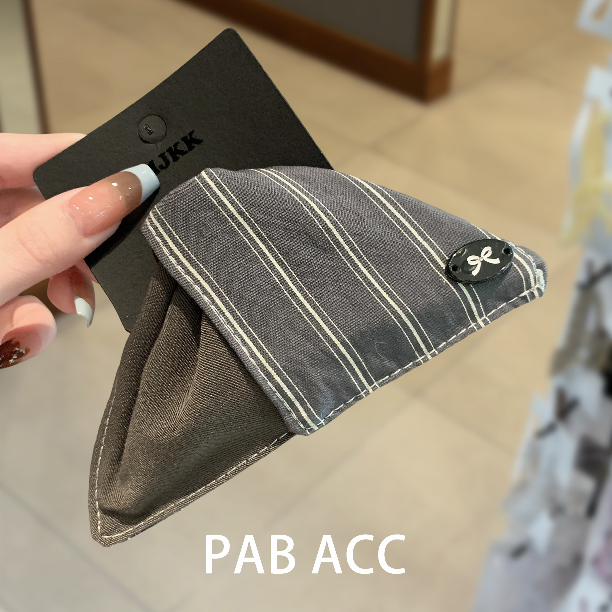 韩国条纹蝴蝶结三角抓夹高级感后脑勺鲨鱼夹显发量多气质百搭发夹,饰品/流行首饰/时尚饰品新,发饰,淘宝优惠券,粉丝福利购,淘宝优惠卷