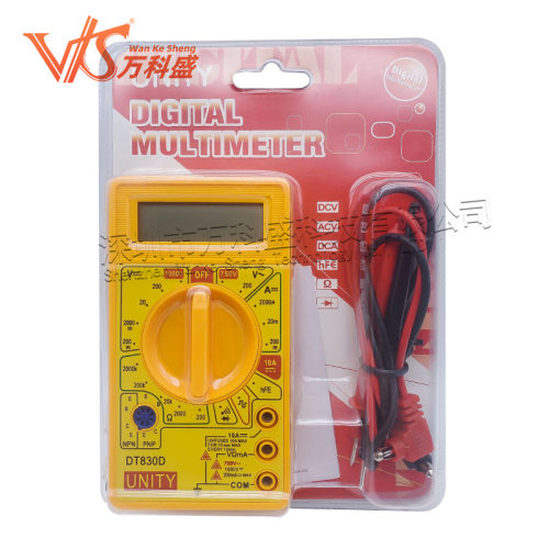 DT830D数字万用表便携袖珍万用表口袋万能表迷你出口带蜂鸣器外贸