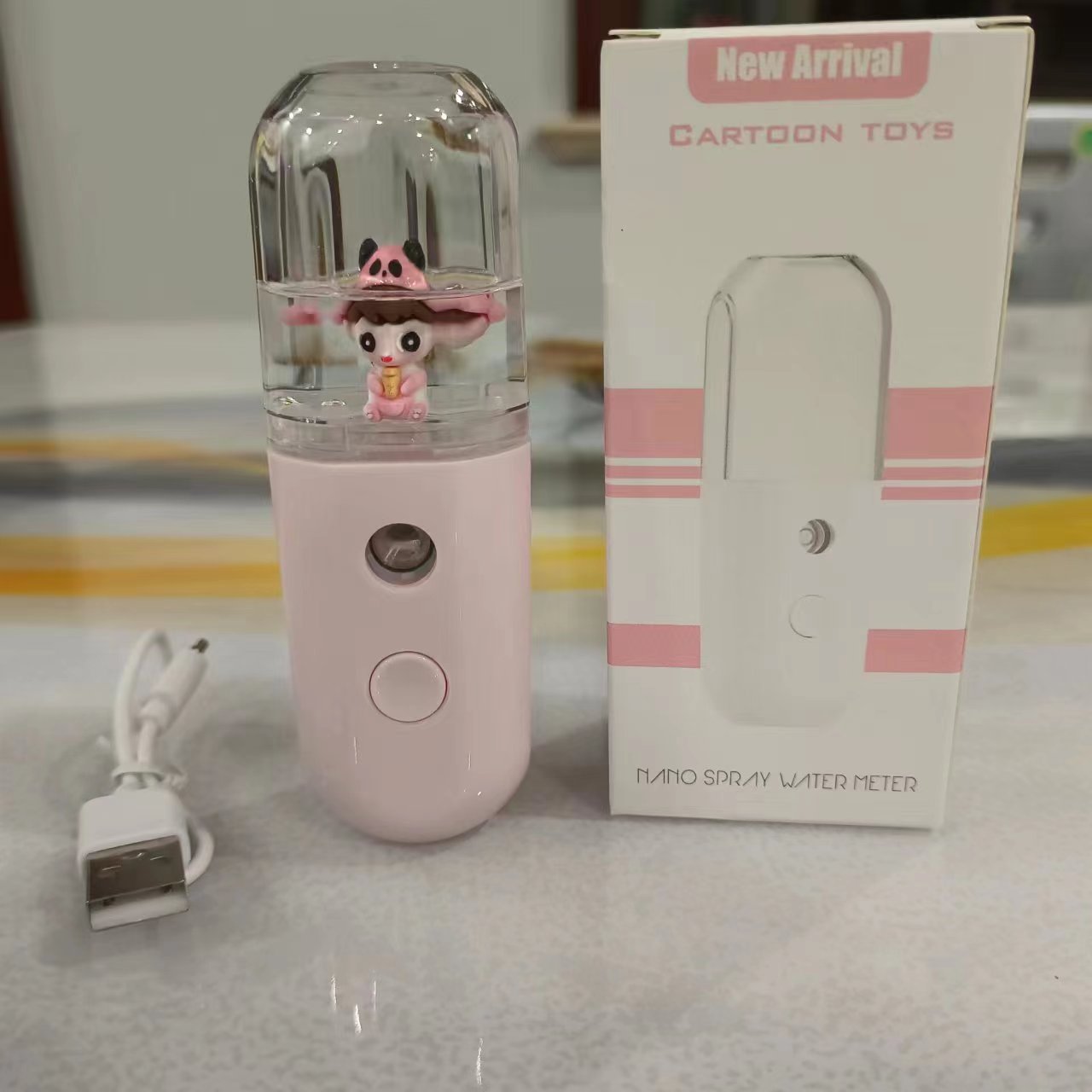 USB充电补水仪喷雾器可爱卡通便携式手持迷你加湿器