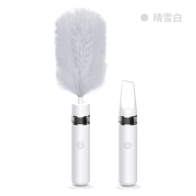 便携伸缩除尘掸 家用除尘器 三合一扫吸清洁刷 电动鸡毛掸