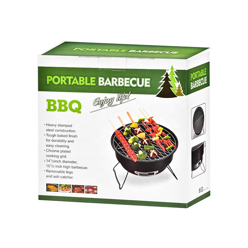】户外便携式一次性迷你小号BBQ韩式圆形冰包炉烧烤架烧烤炉