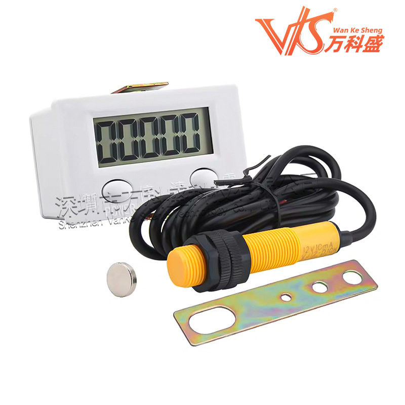 智能电子数显累加记数磁性感应传感接近开关按动式机械冲床计数器