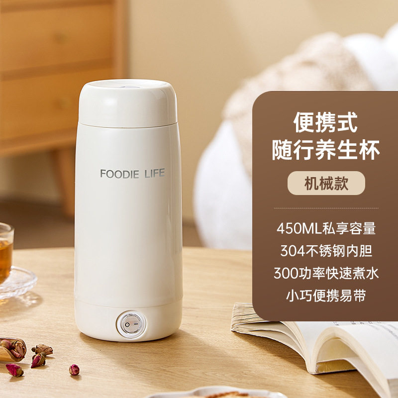 电热杯小型烧水壶便携式旅行携带电加热水杯保温一体壶迷你电热杯