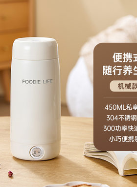 电热杯小型烧水壶便携式旅行携带电加热水杯保温一体壶迷你电热杯