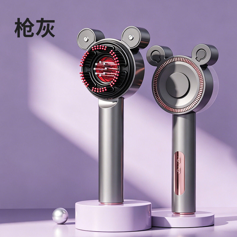 头皮电动按摩梳家用养发梳揉捏导液仪红光梳理头发梳头皮按摩器