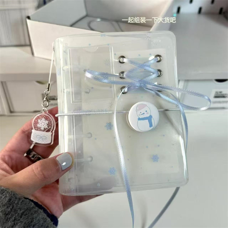 m5透明绑带活页手账本笔记本