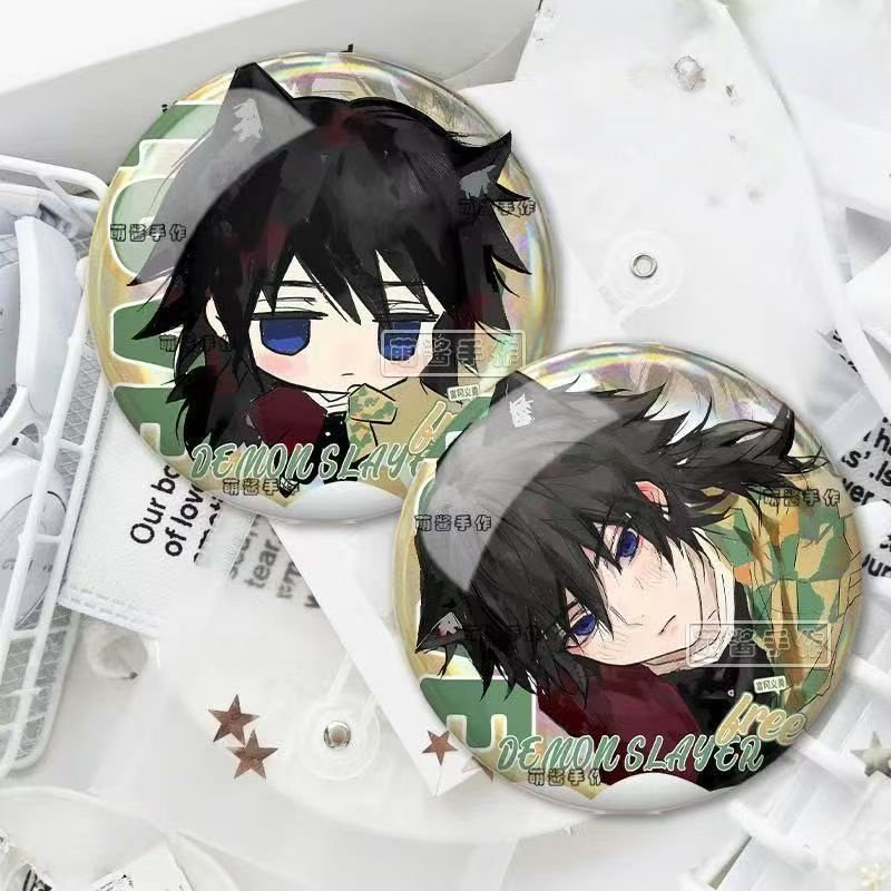 鬼灭之刃富冈义勇吧唧高颜值58mm马口铁徽章同人谷子胸针动漫周边,模玩/动漫/周边/娃圈三坑/桌游,动漫徽章/立牌,淘宝优惠券,粉丝福利购,淘宝优惠卷